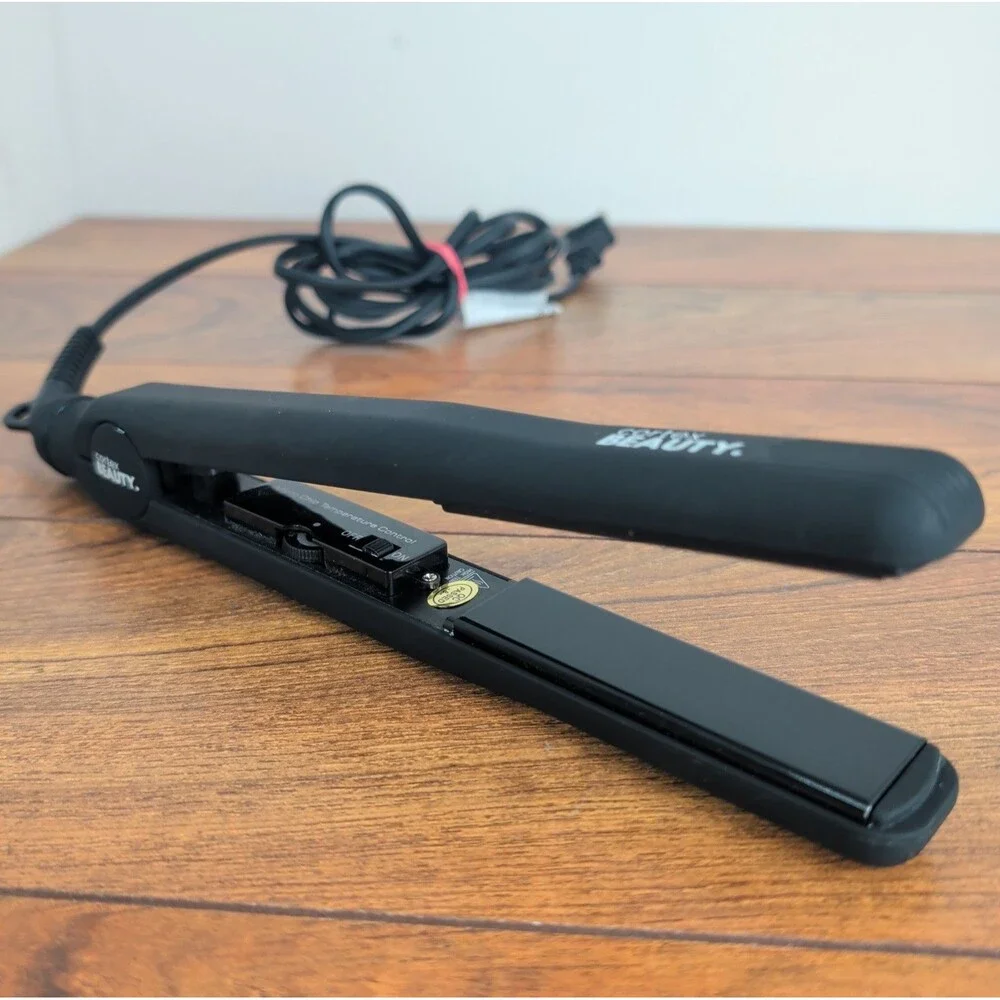 Cortex Beauty Flat Iron Hair Straightener Adjustable 450°F CB-SOLOFI-BLKR Black